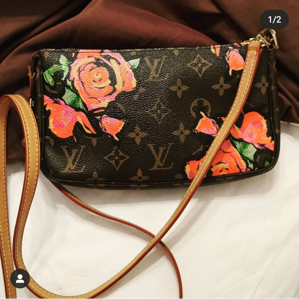🌹RARE Lim Ed LV Stephen Sprouse Roses pochette